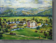 Albert Siebenmorgen, Öl auf Leinwand, ca. 66 x 51 cm - Haus Thal in Immekeppel - Foto: Peter Rhein